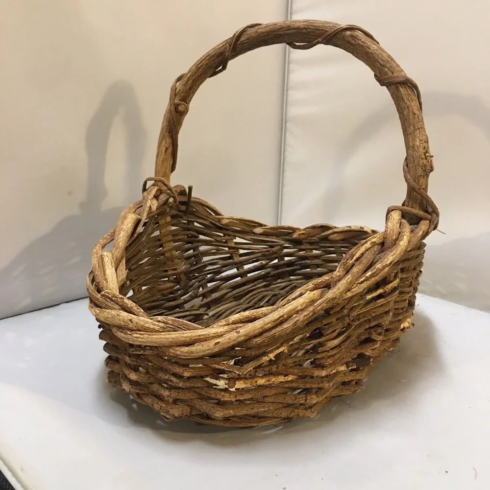 Grapevine Basket Unisex OS Brown Rustic Woven Primitive Farmhouse Cottagecore